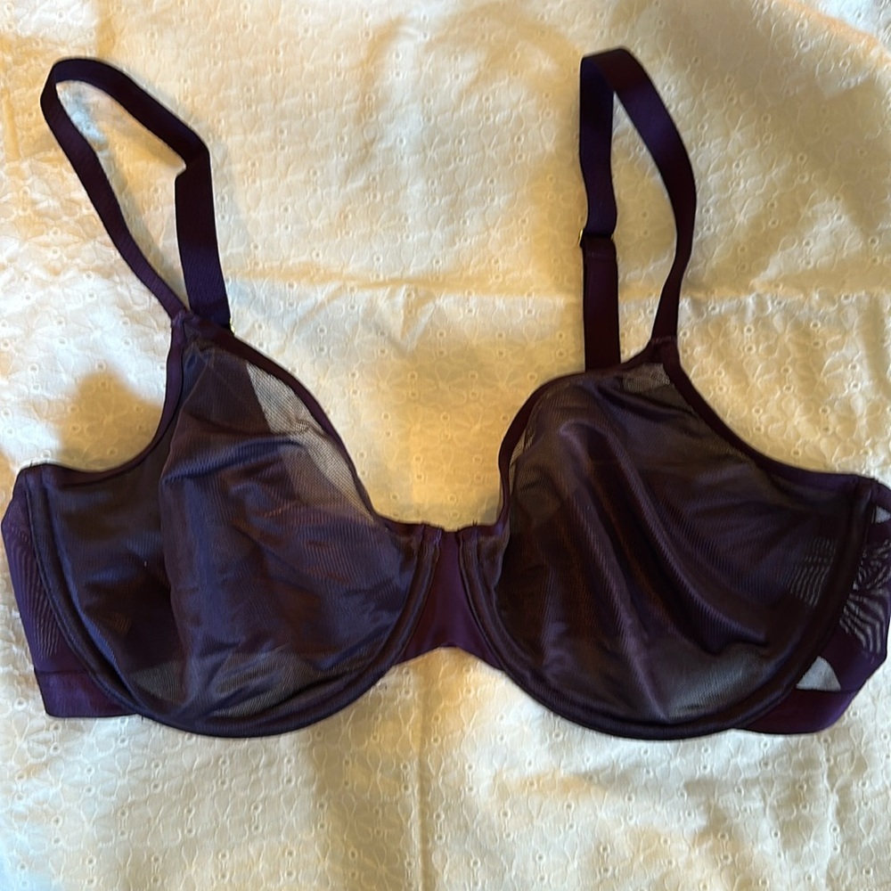 Purple unlined bra